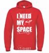 Men`s hoodie I need my space bright-red фото