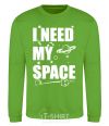 Sweatshirt I need my space orchid-green фото