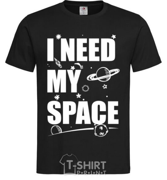 Мужская футболка I need my space Черный фото