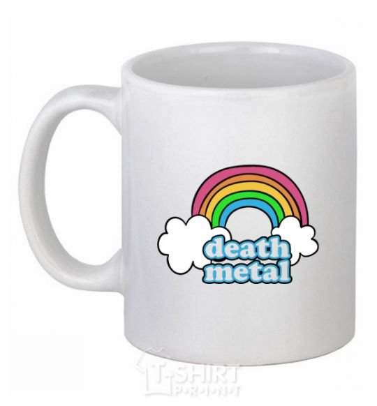 Ceramic mug Death metal White фото