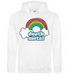 Men`s hoodie Death metal White фото