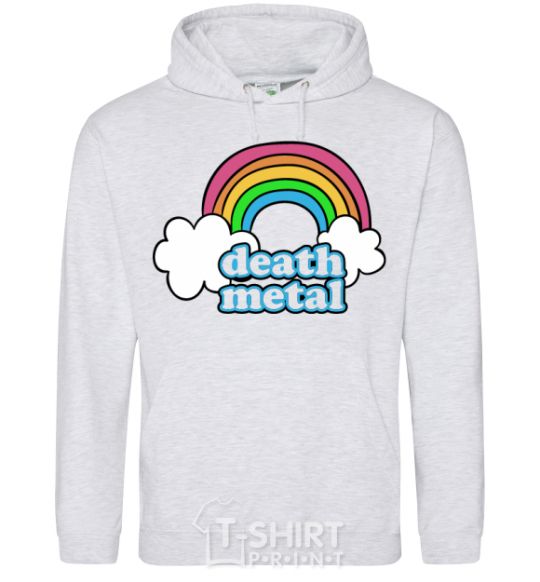 Men`s hoodie Death metal sport-grey фото