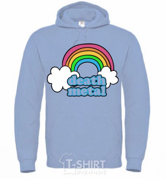 Men`s hoodie Death metal sky-blue фото