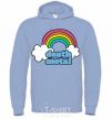 Men`s hoodie Death metal sky-blue фото