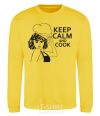 Sweatshirt Keep calm and cook yellow фото