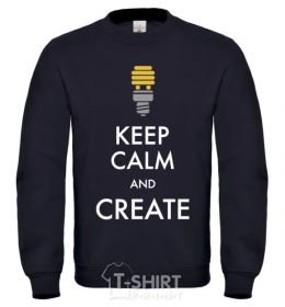 Sweatshirt Keep calm and create black фото