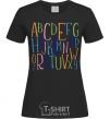 Women's T-shirt English alphabet black фото