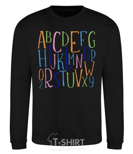 Sweatshirt English alphabet black фото