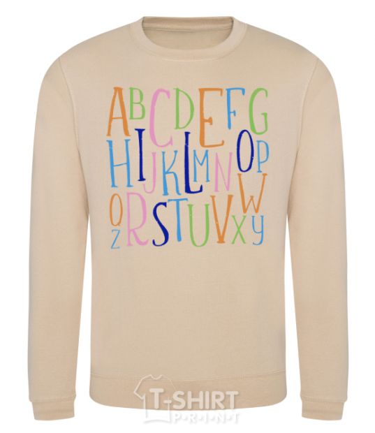 Sweatshirt English alphabet sand фото