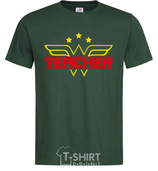 Мужская футболка Wonder teacher Темно-зеленый фото