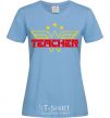 Women's T-shirt Wonder teacher sky-blue фото