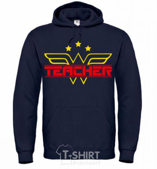 Men`s hoodie Wonder teacher navy-blue фото