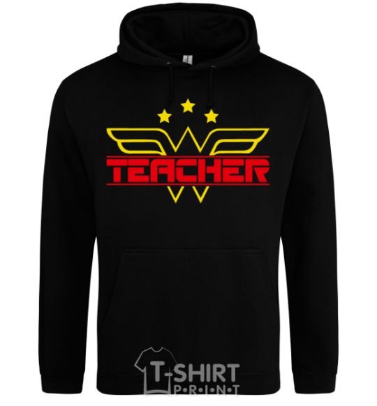 Men`s hoodie Wonder teacher black фото