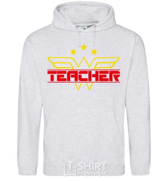 Men`s hoodie Wonder teacher sport-grey фото