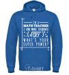 Men`s hoodie I'm a math teacher royal фото