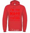 Men`s hoodie I'm the math teacher bright-red фото