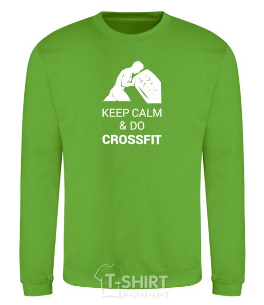 Sweatshirt Keep calm and do crossfit orchid-green фото