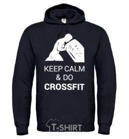 Men`s hoodie Keep calm and do crossfit black фото