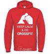 Men`s hoodie Keep calm and do crossfit bright-red фото
