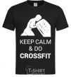 Men's T-Shirt Keep calm and do crossfit black фото