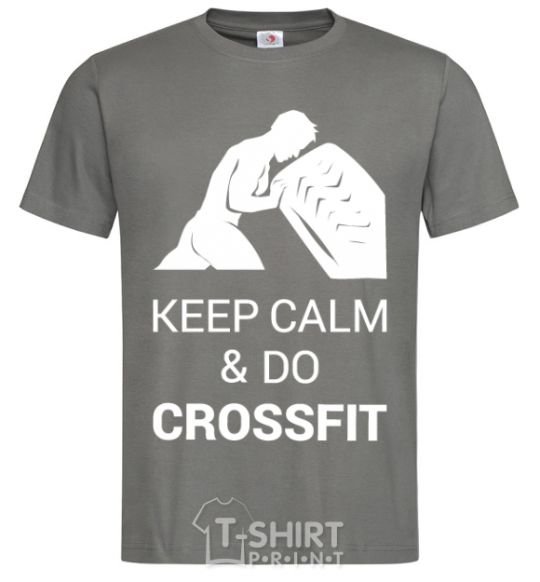 Мужская футболка Keep calm and do crossfit Графит фото