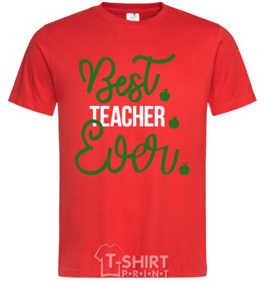 Men's T-Shirt Best teacher ever red фото