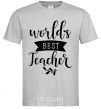 Мужская футболка World's best teacher Серый фото