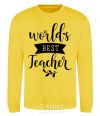 Sweatshirt World's best teacher yellow фото