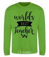 Sweatshirt World's best teacher orchid-green фото
