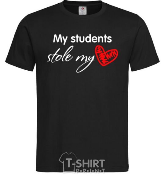 Men's T-Shirt My students stole my heart black фото