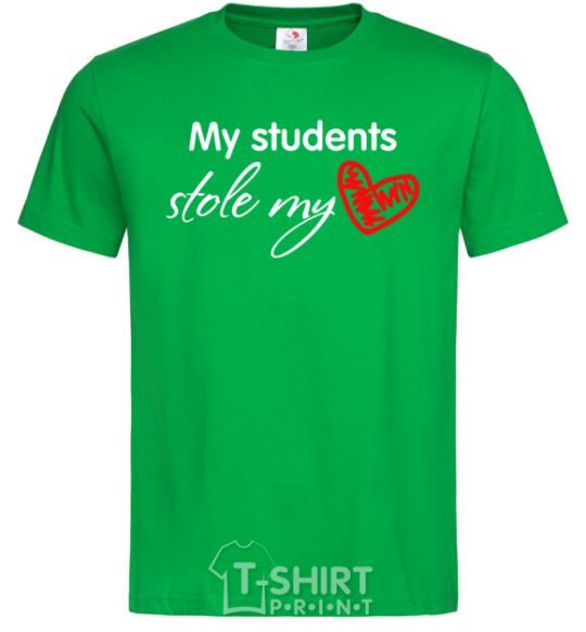 Men's T-Shirt My students stole my heart kelly-green фото