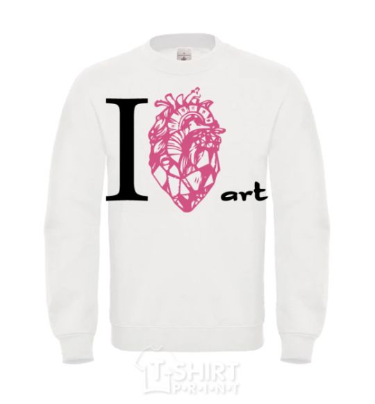 Sweatshirt I love art White фото