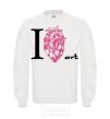 Sweatshirt I love art White фото