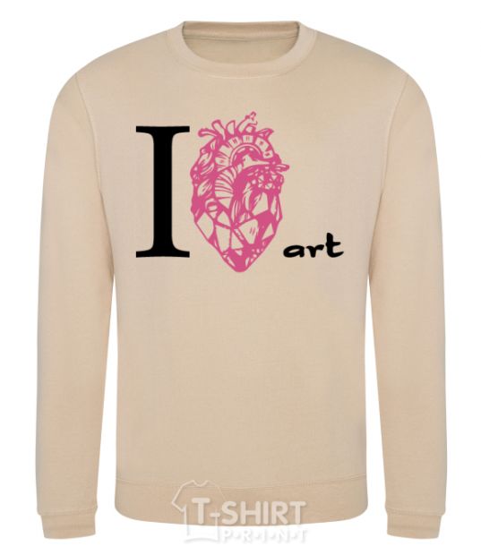 Sweatshirt I love art sand фото