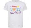 Kids T-shirt Happy 2019 new year pig White фото
