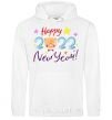 Men`s hoodie Happy 2019 new year pig White фото