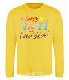 Sweatshirt Happy 2019 new year pig yellow фото