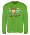 Sweatshirt Happy 2019 new year pig orchid-green фото