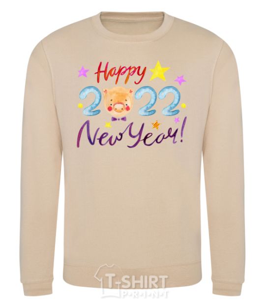 Sweatshirt Happy 2019 new year pig sand фото