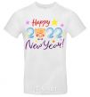 Men's T-Shirt Happy 2019 new year pig White фото