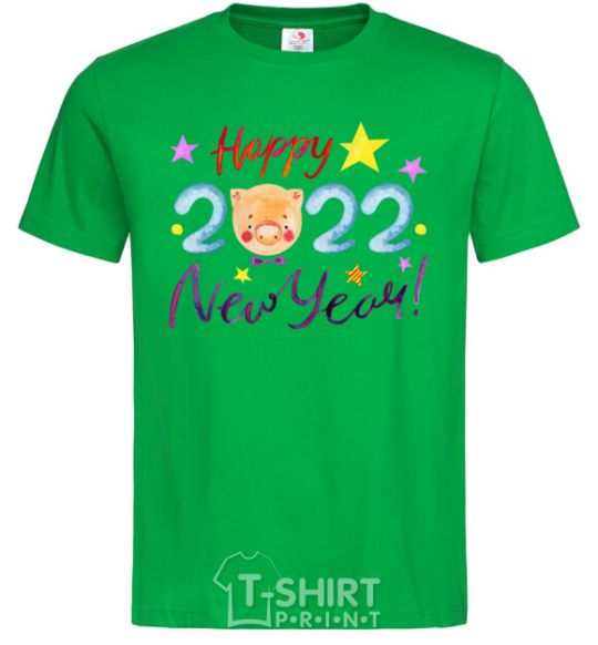 Men's T-Shirt Happy 2019 new year pig kelly-green фото
