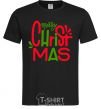 Men's T-Shirt Merry Christmas text black фото