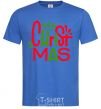 Men's T-Shirt Merry Christmas text royal-blue фото
