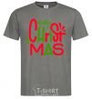 Men's T-Shirt Merry Christmas text dark-grey фото