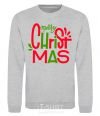 Sweatshirt Merry Christmas text sport-grey фото
