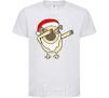 Kids T-shirt Dabbing Christmas pug White фото