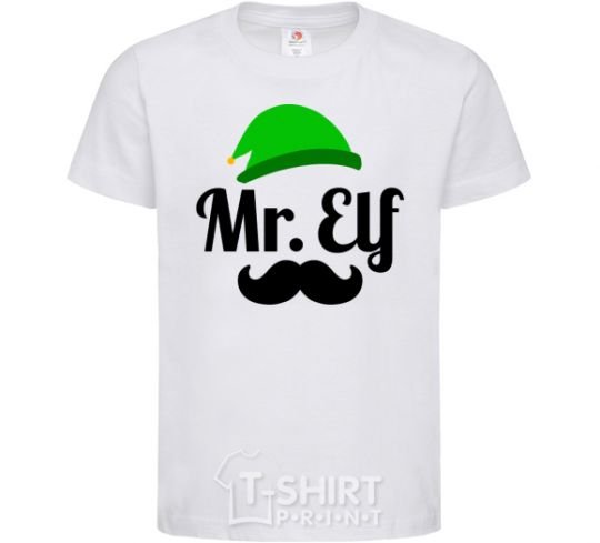 Kids T-shirt Mr. Elf White фото