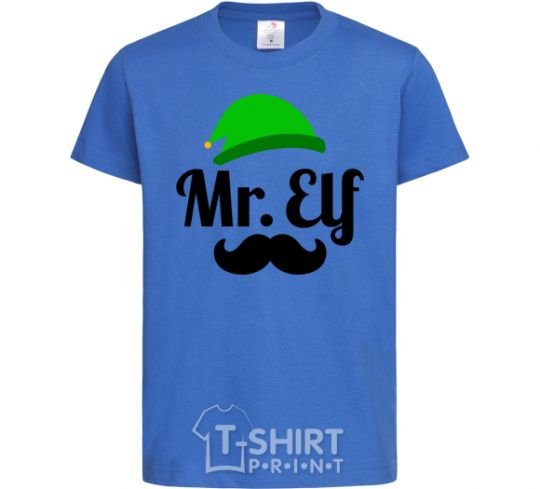 Kids T-shirt Mr. Elf royal-blue фото