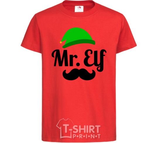 Kids T-shirt Mr. Elf red фото