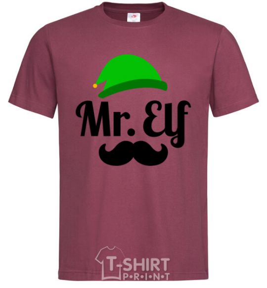 Мужская футболка Mr. Elf Бордовый фото